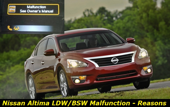 ldw bsw malfunction nissan altima